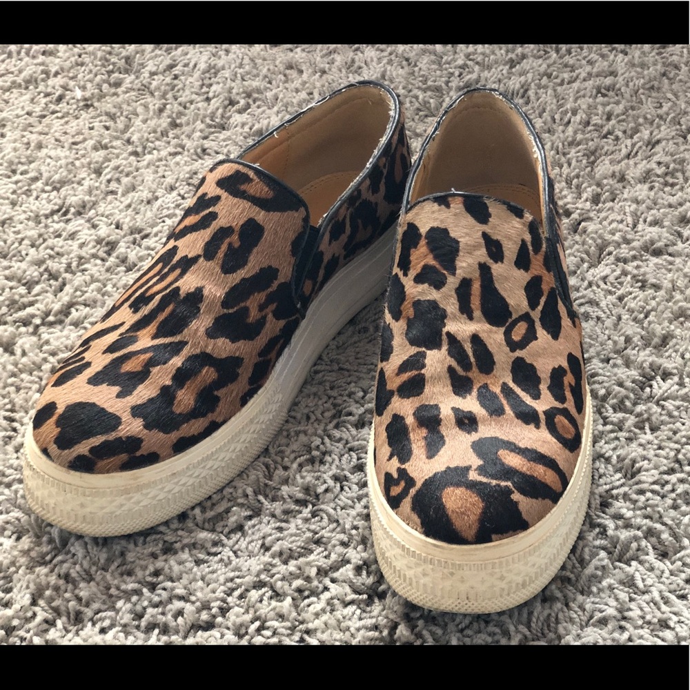 Cynthia Rowley Leopard Fur Sneaker 7.5